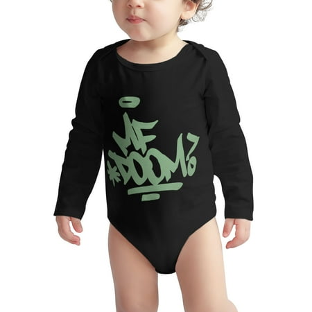 

Rapper Baby onesie MF Doom Baby Boy Girl Long Sleeve Bodysuit Snap Closure Black 6 Months
