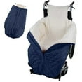 thumbnail image 4 of DAMAI Wheelchair Warm Blanket, Lightweight Wheelchair Blanket with Zipper, Outdoor Adult Thermal Blanket, Specialized Lower Limb Warmth for Seniors, Blue, 4 of 6