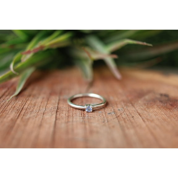 Blue Tanzanite Ring, 925 Sterling Silver Ring, Gemstone Ring, Round Cut Tanzanite, Silver Jewelry, Handmade Ring, Personalized Gift For Her