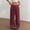 Red, variant on LEKODE Womens Wide Leg Palazzo Pants Gauze Crinkle Lounge Trousers Casual Drawstring Elastic Waist Summer Beach Slacks Black L