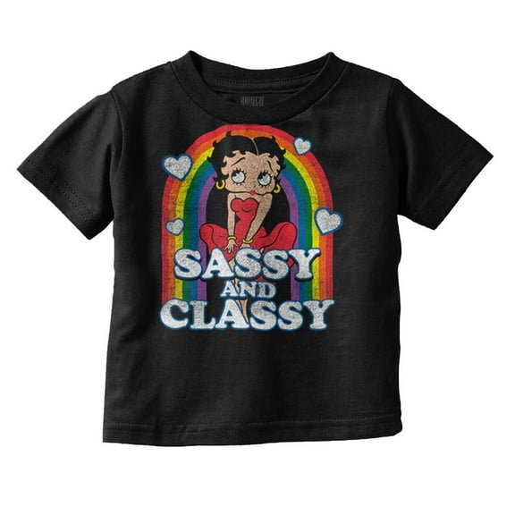 Betty Boop Sassy and Classy Rainbow Youth T Shirt Tee Girls Infant Toddler Brisco Brands 6M
