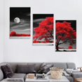 thumbnail image 4 of Nawypu  wall art for living room Simple Life red moon tree scenery Abstract painting office Wall Art Decor 12''x16''X3 Panels Pieces Canvas Prints Ready to Hang for Home Decoration, 4 of 4