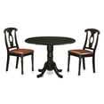 thumbnail image 2 of East West Furniture Dublin Wood Dining Set with Leather Seat in Black, 2 of 5