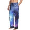 thumbnail image 2 of Yiaed Red And Blue Fire Dragon Print Men's Lounge Pants, Loose PJ Bottoms, Long Pajama Pants for Men-Large, 2 of 5