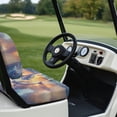 thumbnail image 3 of Garronmavis Dolphin Print Breathable Golf Cart Seat Cover Set Easy to Install for Protection Smooth Polyester Splite Backrest Front Seat Cover Universal Interior Accessiores, 3 of 6