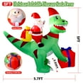 thumbnail image 2 of Dinosaurio Navideño Inflable XIANKE 1.5 m con Luces LED de Santa, 2 of 7