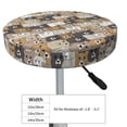 thumbnail image 4 of Lsque Cartoon Bear Round Bar chair cushion covers Velvet Fabric Premium Comfort Protects from Scratches and Stains for 14-17 Inch Chair- 14 inch, 4 of 7