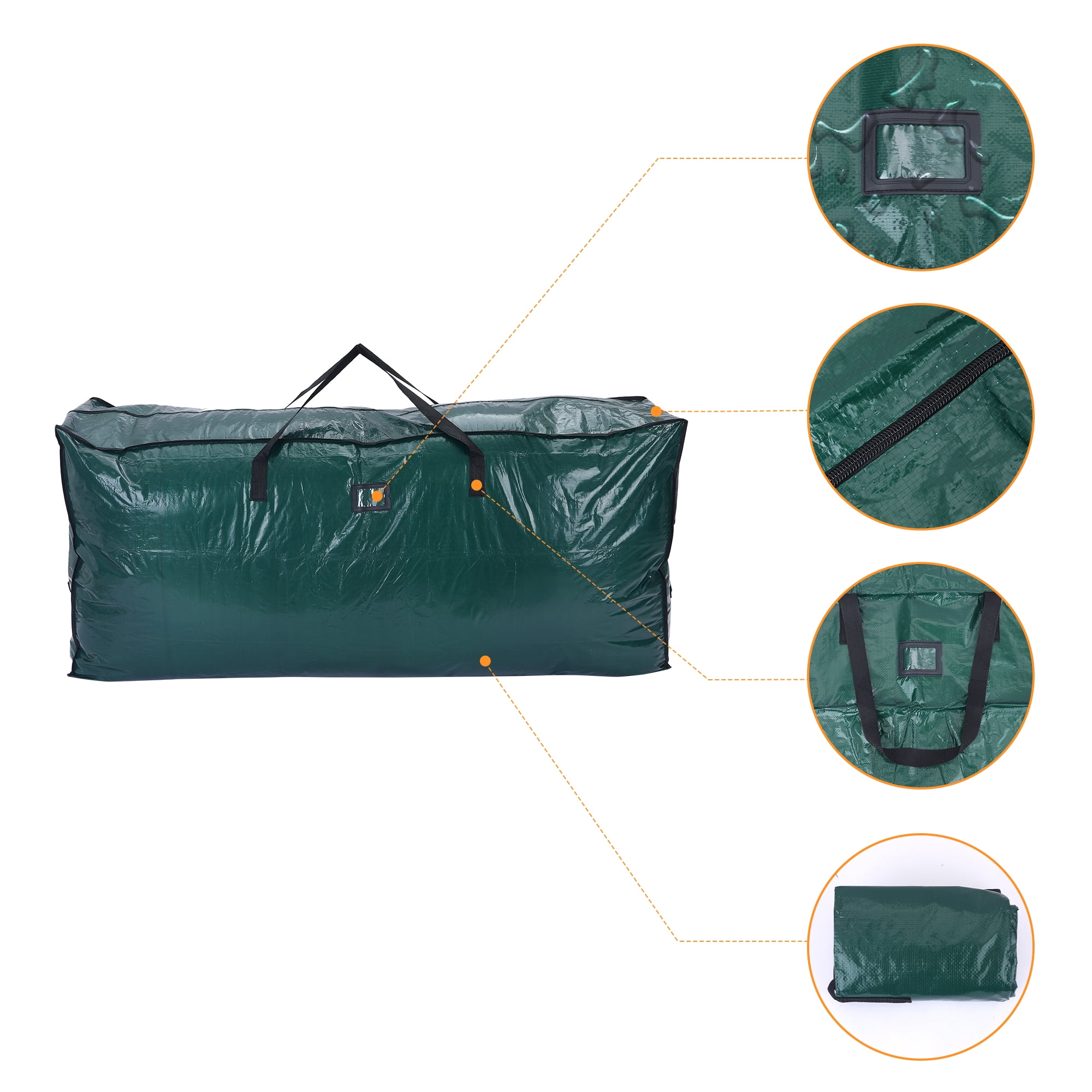 Unique Bargains Foldable Moving Storage Bags for Closet Organizers Green 48x12x10in
