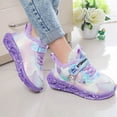 thumbnail image 5 of B91xZ Sneakers for Girls Toddler Shoes Children Sports Shoes with Lights Breathable Princess Lightweight Casual Lighting Kids Up Night Shoes (Purple,12.5), 5 of 7