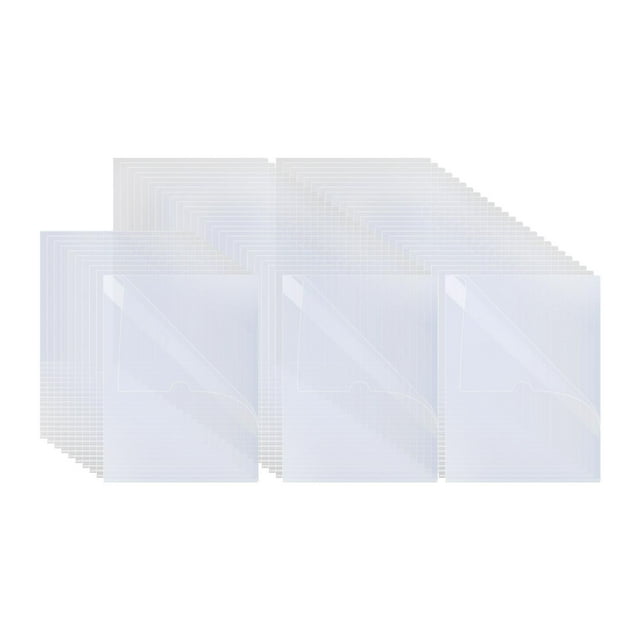 Carpeta transparente para documentos,Carpetas transparentes para documentos Bolsillo para proyectos,Fundas de papel A4 transparentes Protectores de hojas,Bolsillo seguro para copias para