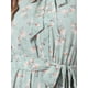 thumbnail image 5 of Vestido Vintage Floral de Chiffon con Manga Larga y Cinturón para Mujeres Inspire Chic en Verde Claro, 5 of 6
