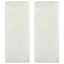 REGALWOVEN Cotton Hand Towels for Bathroom Set of 2, Geometric Patterns Turkish Towels, Soft and Absorbent Decorative Hand Towel Beige 13" x 29"