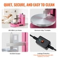 thumbnail image 5 of VEVOR Cake Decorating Machine, Cake Cream Spreading Coating Smearing Machine, Low Noise Cake Frosting Machine, Turntable with Adjustable Scraper, for 6" to 14" Cake, 25-320RPM Rotating Speed, Pink, 5 of 9