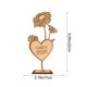 thumbnail image 3 of Decoración de la mesa familiar de figuras de madera, adorno artesanal para comedor, regalo personalizado para el Día de la Madre, escultura de madera maciza natural para guardar en recuerdo, 3 of 6