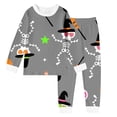 thumbnail image 2 of BOOMNY Halloween Girls 2 Peice Pajamas Sets Hallowmas Pumpkin Ghost Graphic Long Sleeve Sleepwear Tops Pants Pjs Set for Kids Cozy Loungewear Homewear, 2 of 3