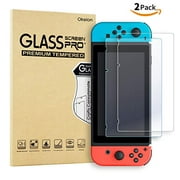 2-Pack of Glass Screen Protectors for Nintendo Switch Console
