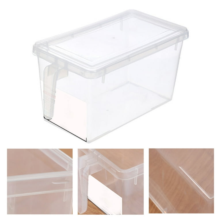 Frogued Food Container 4 Compartments Water Draining Plastic Rectangular  Stackable Fruit Vegetables Storage Box Kitchen Accessories
