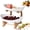 White, variant on 2/3-Tier Oval Fruit Basket with Bamboo Stand,Large Space-Saving Snack & Vegetable Display,Modern Home Decor for Kitchen Countertop