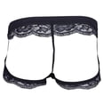 thumbnail image 4 of Xijirk Mens Underwear,Thong Underwear Lace Sexy Design Fashion Personality Casual Style Pouch Flat Gaiter Briefs Daily Wear Comfort,Men's Underwear,Black,2XL, 4 of 4