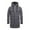Grey, variant on Men's Solid Color Pocket Hooded Mid Length Wool Jacket In Asian Sizes