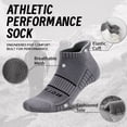 thumbnail image 5 of Mqamex Athletic Ankle Socks Mens, Cushioned Cotton Short Socks,6 Pairs Sizes 6-13, 5 of 8