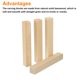 thumbnail image 3 of Uxcell 4Pcs Bloque de madera de tilo para tallar 0.8"x0.8"x6" Bloques de madera cuadrados para decoración de artes DIY, 3 of 7