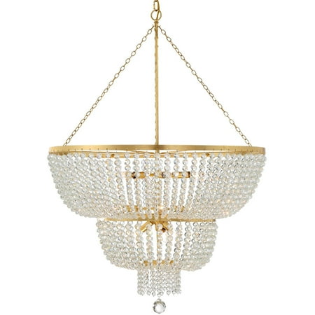 

Antique Gold Tone Finish Chandeliers 32 Wide Steel Material Candelabra 12 Light Fixture