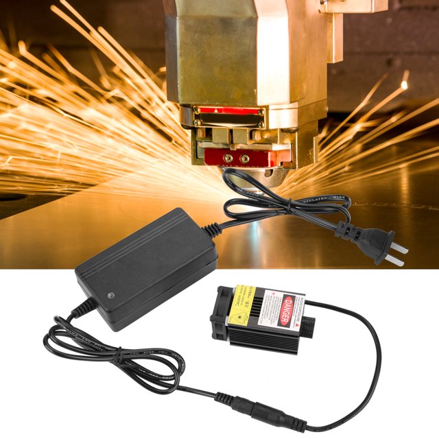 Módulo grabador La-ser 100-240VAC DC 12V Ajustable 445nm ANGGREK CNC azul enfocable con adaptador de corriente de enchufe de EE UU