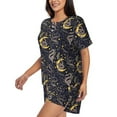 thumbnail image 2 of Fuzoiu Snake Sleep Print Women's Short-Sleeved Pajama Set,Lounge Sleepwear Set,Womens Pajama Sets 2 Piece,Button-Up Top and Shorts with Pockets-Small, 2 of 7