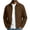 Khaki, variant on Men's Zip Up Casual Jacket Lapel Collar Fully Lined Long Sleeve Coat with Pockets Spring Fall Outfits Daily Outerwear