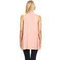 thumbnail image 4 of Women's Sleeveless Open Front Cardigan Lightweight Solid Drape Vest, 4 of 5