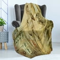 thumbnail image 4 of Italy Soft Flannel Fleece Throw Blanket, Florence Art Collage Michelangelo David Renaissance, Cozy Plush for Indoor and Outdoor Use, 50" x 70", Pale Orange Mint Green, by Ambesonne, 4 of 5