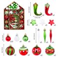 thumbnail image 3 of Fiudx Ofertas Del Día 70 Nuevas Bolas Navideñas En Caja Con Bolas Colgantes Pintadas Con formas, Adornos Para Árboles De Navidad, Bolas De Colores Y Adornos Navideños, 3 of 7