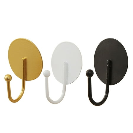

2Pcs Hanger Hook Strong Load-bearing Powerful Adhesives Multi-use Wall Hanging Hook Household Products Golden