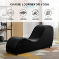 thumbnail image 6 of Puremind Curved Yoga Chair for Adults, Modern Chaise Lounge Indoor for Yoga,Dutch Velvet Yoga Chaise Lounge,Black, 6 of 8