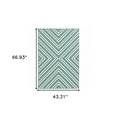 thumbnail image 5 of HomeRoots 507299 4 x 6 ft. Blue Geometric Stain Resistant Indoor & Outdoor Rectangle Area Rug, 5 of 5