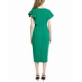 thumbnail image 2 of Badgley Mischka womens  Side Drape Cape Cocktail Dress, 12, Green, 2 of 3