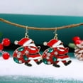 thumbnail image 4 of HPINK-T Christmas Earrings Set for women Christmas Tree Bow Bell Light Bulbs Hoop Earrings Christmas Holiday Party Jewellery, 4 of 8