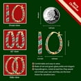 thumbnail image 4 of Christmas Hoop Earrings for Women Xmas Enamel Holiday Ornament Loop Earring Charm Jewelry Gift, 4 of 6