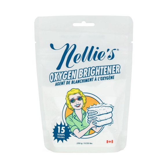 Éclaircissant à l'oxygène de Nellie, 15 charges (cuillères), 240 g, non parfumé, format à essayer !