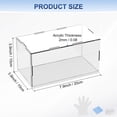 thumbnail image 3 of Caja de exhibición de acrílico de 1 paquete, 7.9x3.9x3.9 pulgadas/20x10x10cm Caja de exhibición clara de acrílico con base de madera negra [Blanco, Transparente], 3 of 6