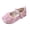 v#88Pink222, variant on Baby Girls Sandals Gradient Style Bead Adjustable Ankle Strap Open-Toe Wide Glitter Ruffle Trim Flat Heel For Summer Everyday Wear Versatile Shoes,White,18-24 Months