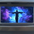 thumbnail image 7 of Jesus Silhouette against Nebula Funny Personalized License Plate Rust-proof Stainless Steel Metal License Plate Suitable For Men And Women 12.2" x 6.2", 7 of 7