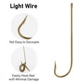 thumbnail image 5 of Dr.Fish 100 Pack Aberdeen Fishing Hooks Extra Long Shank Bronze Light Wire Offset Hooks High Carbon Steel Live Bait Hooks Freshwater Bass Crappie Walleye Panfish Rigs Size 1, 5 of 7