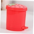 thumbnail image 7 of Red Strawberry Trash Can, Trash Can Large Capacity Good Weight Capacity Exquisite Shape Convenient High Durability Decorative Plastic Strawberry Style Waste Basket Garbage Container Home, a Trash Can, 7 of 7