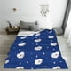 thumbnail image 5 of Fotbe Moon Lamb Manta de Franela Acolchonada con Estampado, Súper Suave y Esponjosa, Extra Grande para Sofá, Cama, Uso Todo el Año-50"x40", 5 of 7