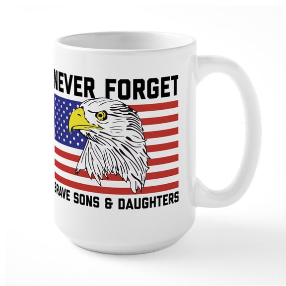 CafePress - Brave Sons And Daughters - 15 oz Ceramic Large White Novelty Mug
