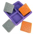thumbnail image 4 of 4 Cavity Silicone Fondant Cake Decoration DIY Mooncake Square Flower, 4 of 9