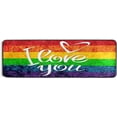thumbnail image 5 of SKYSONIC 2'X6' Rainbow Gay Flag Runner Rug with Rubber Backing, Valentine's Day Non Slip Entryway Rug Runner Washable Soft Area Rug Carpet for Hallway Bedroom Kitchen Decor, 5 of 6