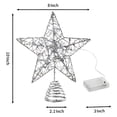 thumbnail image 4 of Decoración para Árbol de Navidad JOYIN Estrella Plateada con Purpurina y Luz LED, 4 of 10
